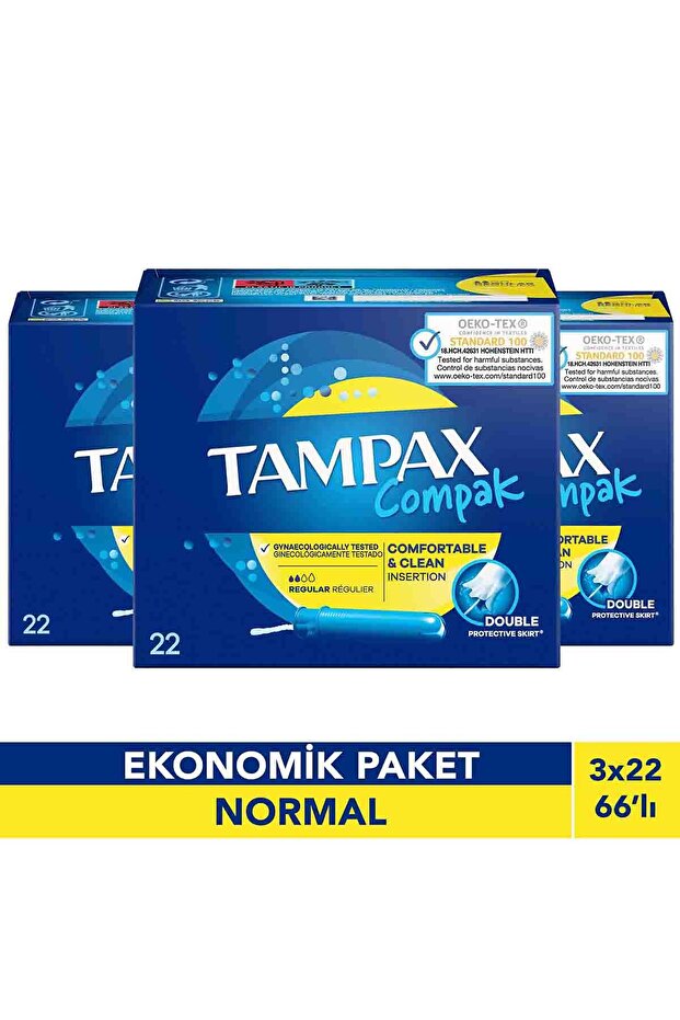 Compak Regular Aplikatörlü Tampon 22li x3 - 1