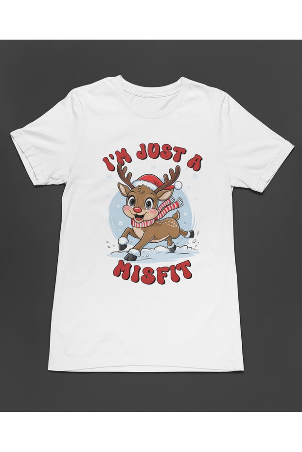 I'M Just a Misfit Christmas Moose Christmas Unisex T-Shirt T-Shirt