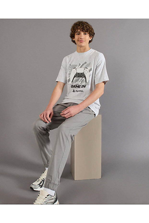 Senior Boys Grey Basic Pull On Joggers - 5
