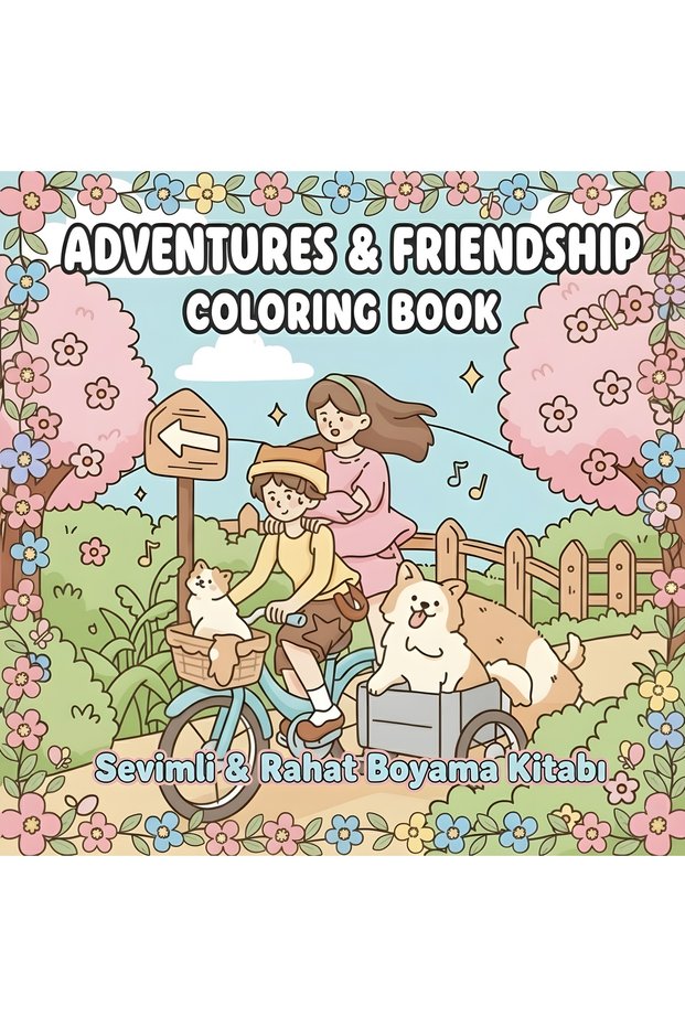 Adventures & Friendship - 21X21 cm Coloring Book, for Children and Adults