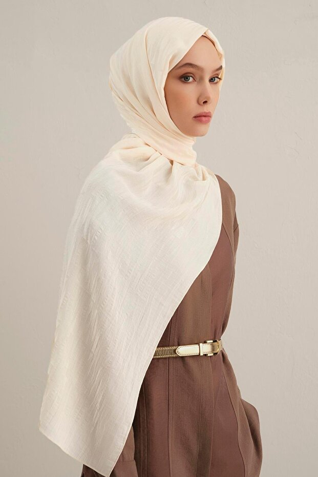 Lyocell Shawl - Match Pattern - Aly3-17 - Stone