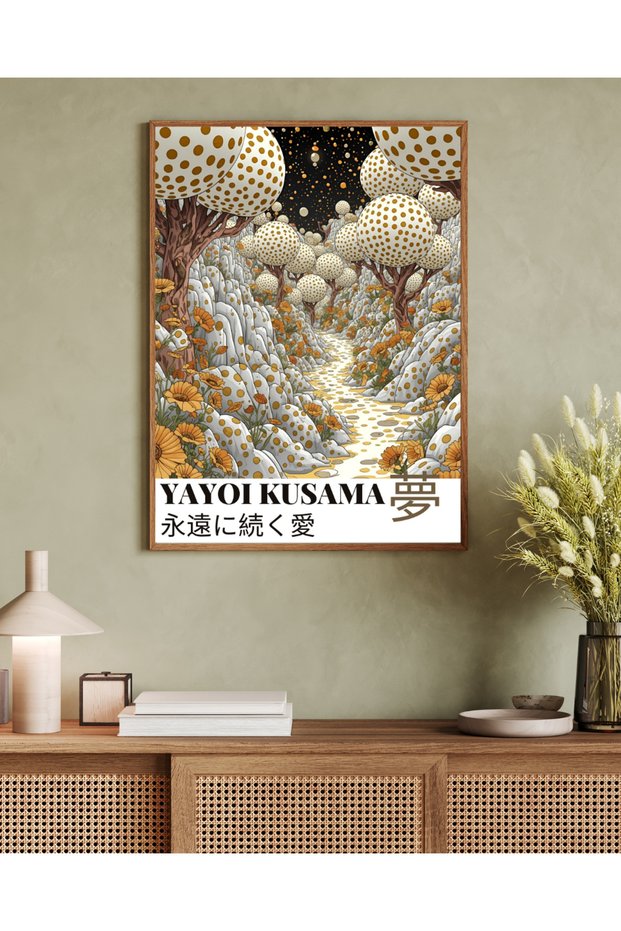 One Piece Living Room Office Decor Painting Yayoi Kusama Vrynt