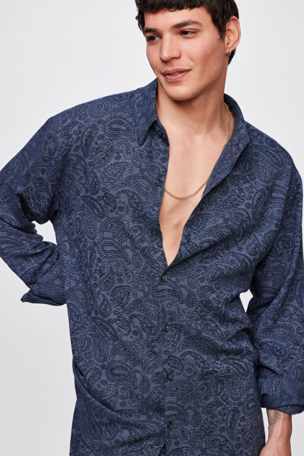 Jakarlı Modal Gömlek - 4