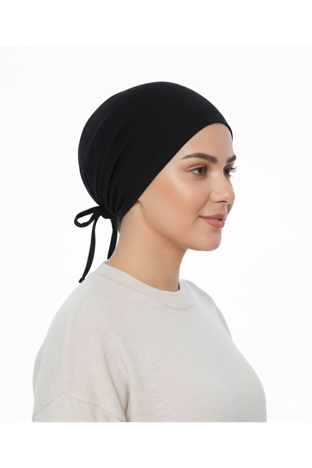 قبعة داخلية كلاسيكية مخيطة بشكل مسطح، قالب قياسي، 100% قطن، قبعة داخلية للحجاب