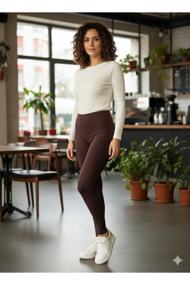 Women's Leggings Fleece-Lined Winter High Waist