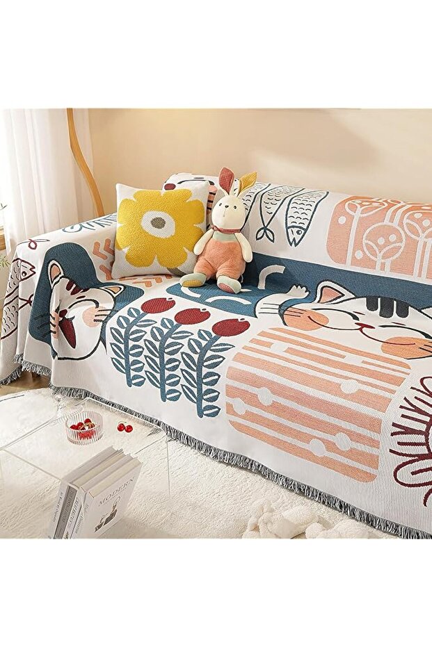 Thickened Sofa Slipcover, Double Side Couch Cover for 3 Seater