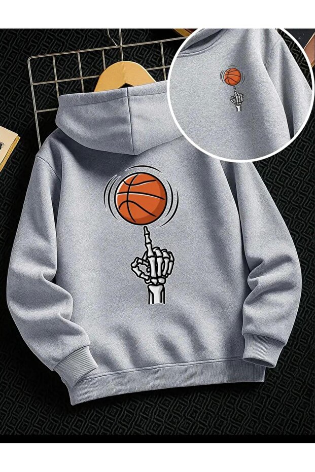 Basketball Top Printed Hooded Shardoblu Plain Unisex Sweatshirt