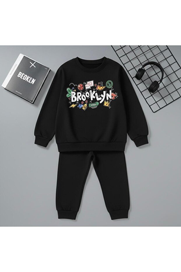 Boys' Mixed Print Brooklyn Tracksuit Set