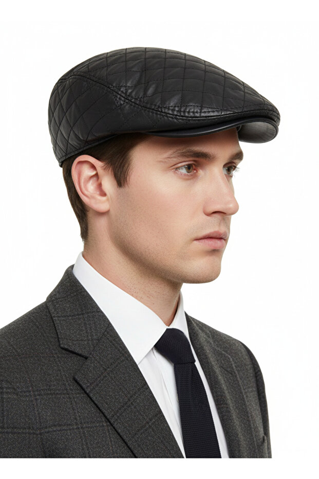 Men's Classic Quilted London Hat | Inner-Outer Quilted Winter Cap