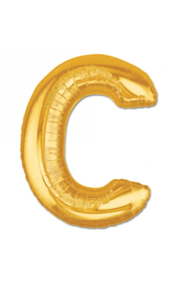 C Letter Foil Balloon Gold Color 40 Inch