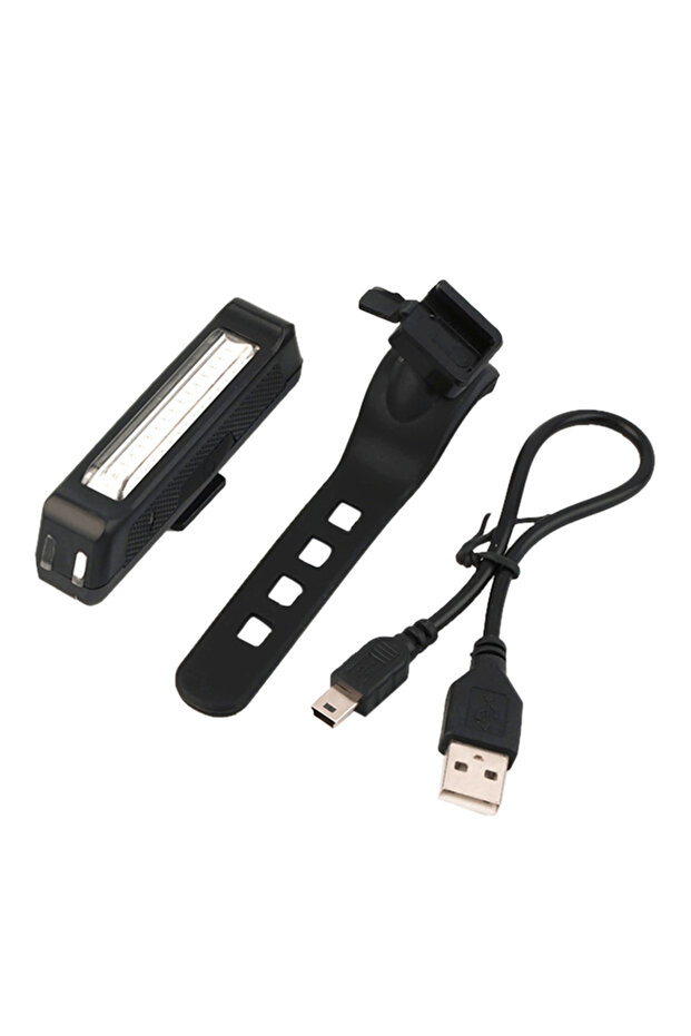 مصباح خلفي للدراجة مزود بإضاءة LED قابلة لإعادة الشحن عبر كابل USB