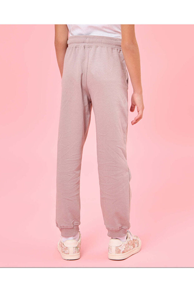 Girls Beige Basic Track Pants - 3
