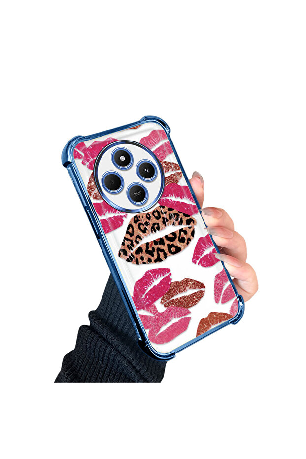 حافظة حماية من السيليكون الشفاف المتوافقة مع Xiaomi Redmi A4 بأنماط الشفاه - 2