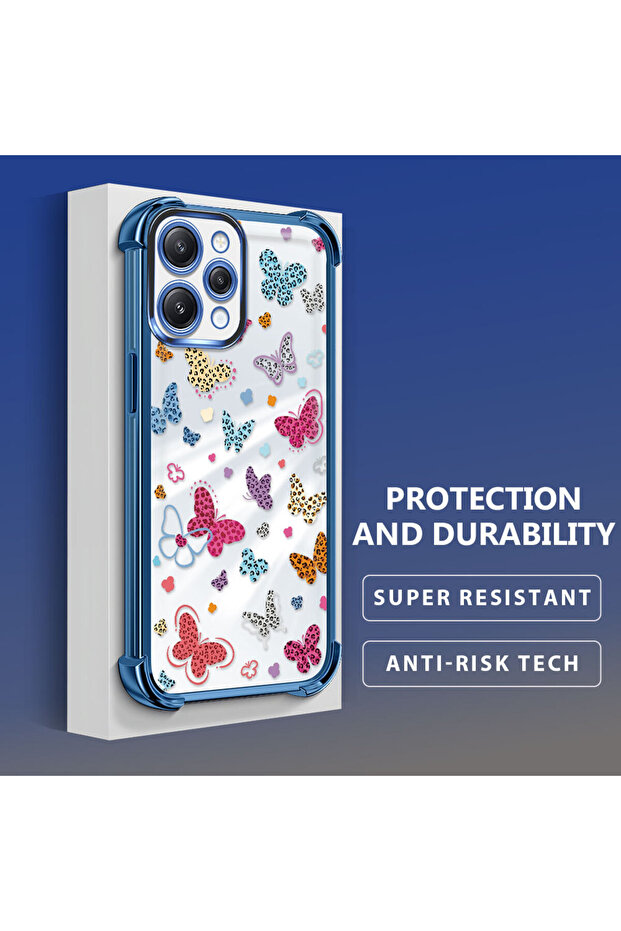 حافظة حماية من السيليكون الشفاف المتوافقة مع هاتف Xiaomi Redmi 12 4G بأنماط الفراشة - 5