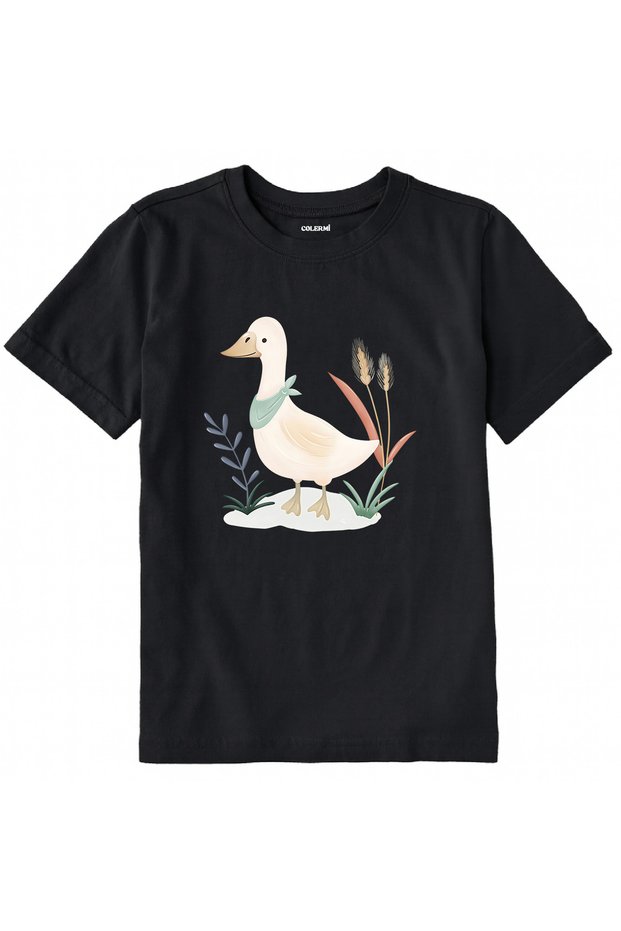 Cotton Fabric Children's T-Shirt β Natural Duck Design T-Shirt