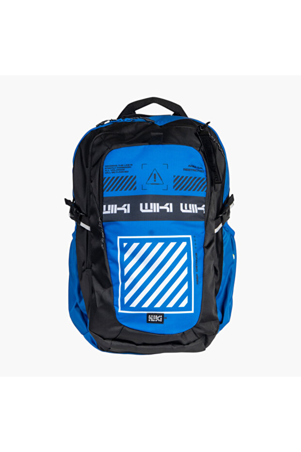 Wiki Printed School Backpack with Adjustable Shoulder Straps - 24x24x47 cms