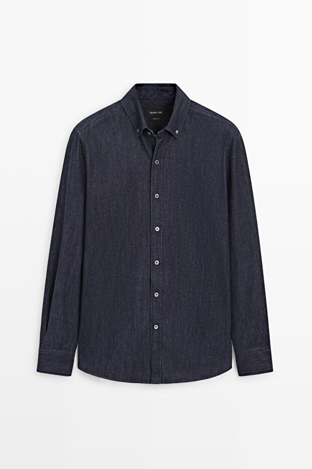 Regular fit denim gömlek - 5