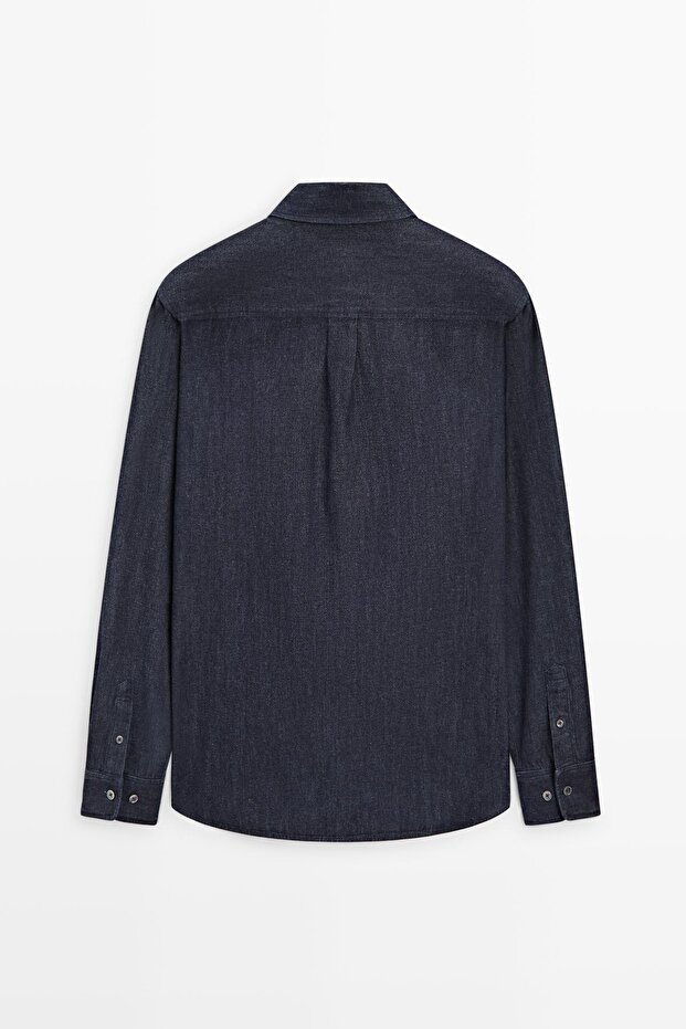 Regular fit denim gömlek - 8