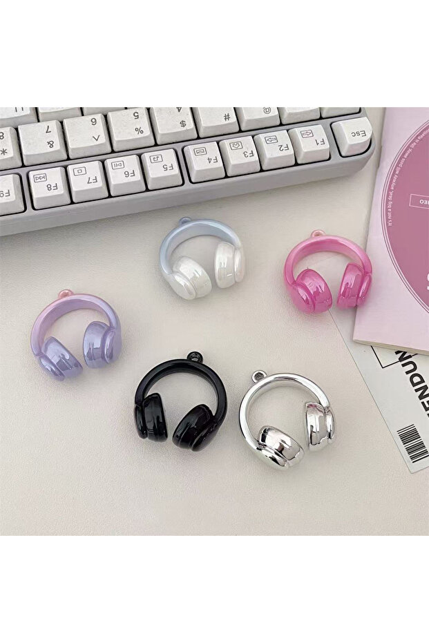 Mixed packaging 5 Pcs Acrylic creative headphone pendant diy Over-ear headphones accessories Craft J