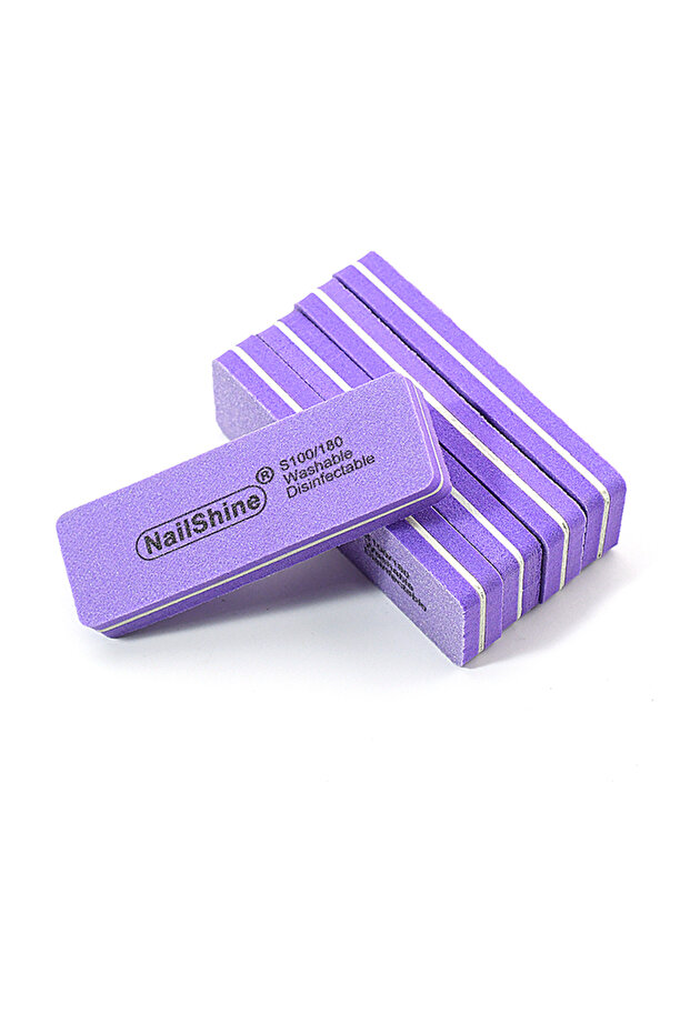 20pcs Purple 10/20Pcs Pack Square Form Mini Nail File Blocks Colorful Sponge Nail Polish Sanding Buf