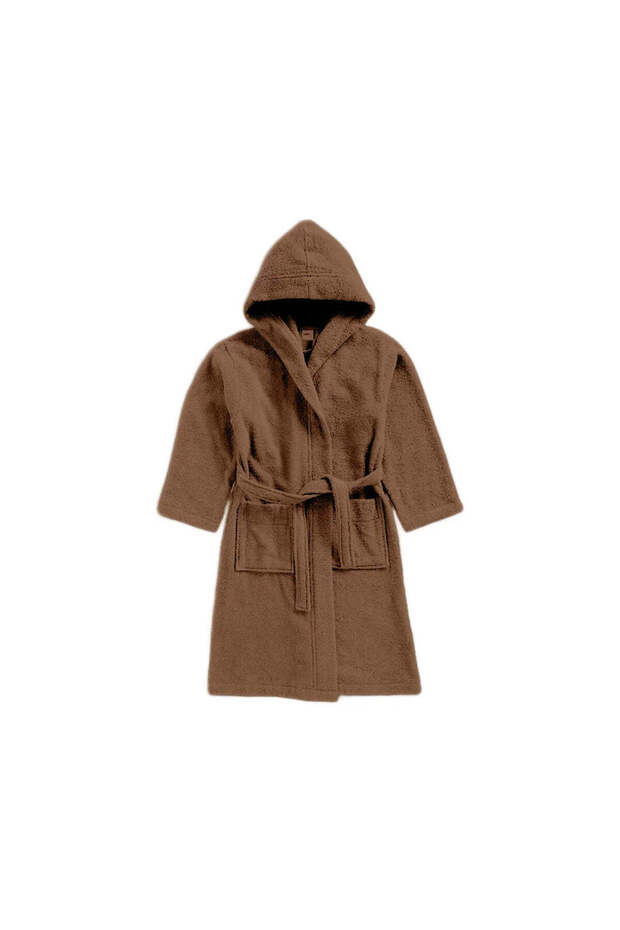 Kids Bathrobe 94 x 120 Cm 10 Year 400 GSM Toffee 100% Terry Cotton Set of 1