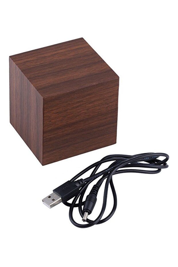 ساعة منبه رقمية LED باللون البني - 1