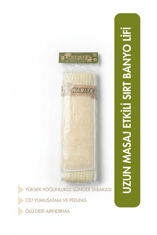 Long Back Scrubber – Strap-On Natural Textured Fiber – Massage Effect Body Scrubber