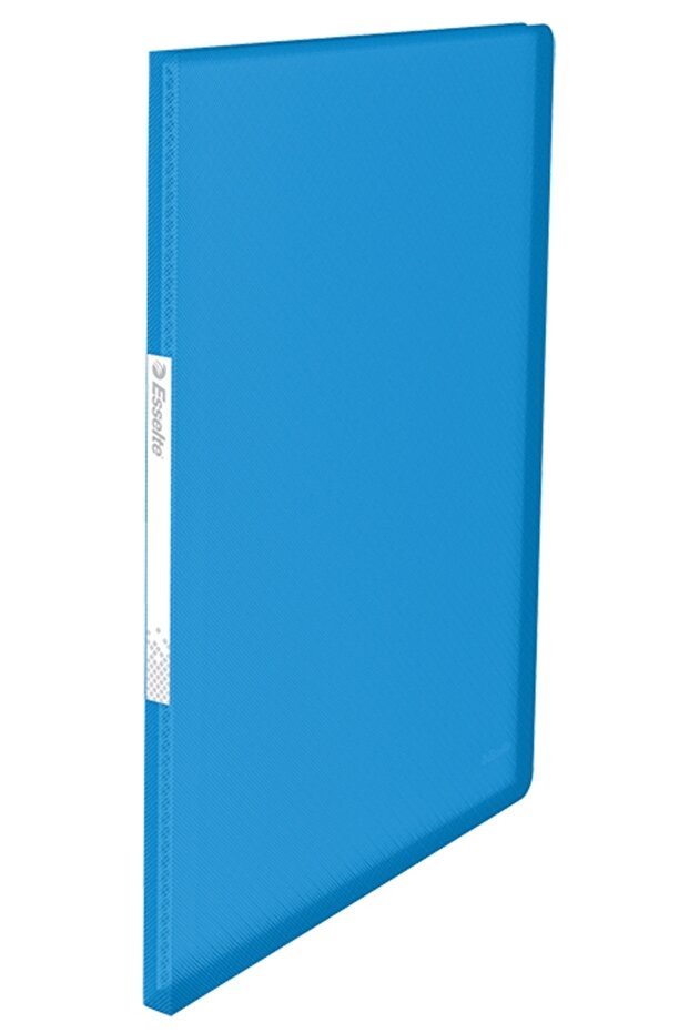 Presentation folder, soft cover, PP, 20 sheets, VIVIDA blue, - 1