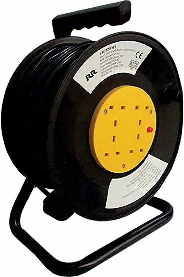 RR Cables Esma Approved 13A 4 Sockets Cable Reel Extension Lead