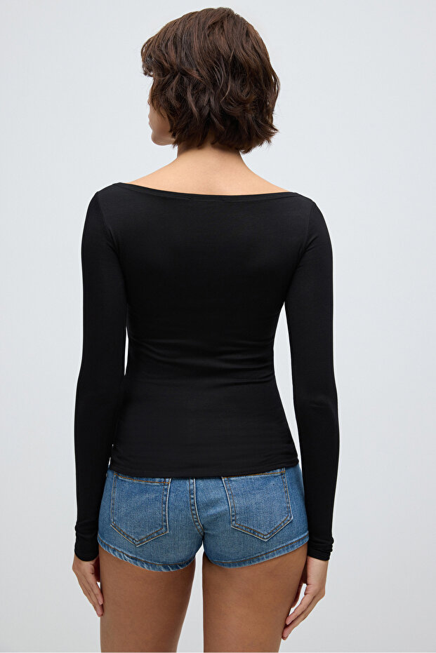 Pearl Kayık Yaka Basic - 6