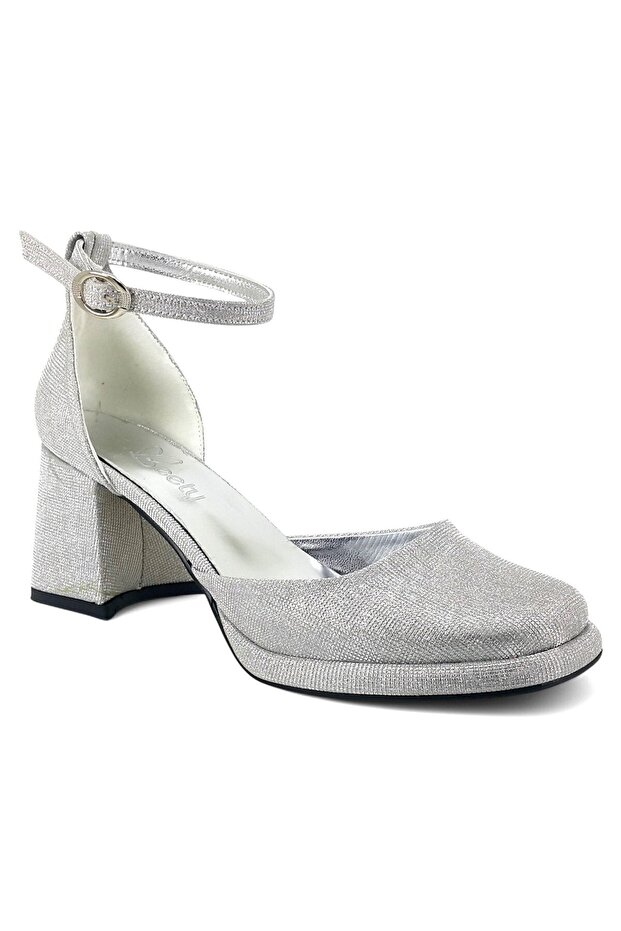 425 25Ya Women's Evening Dress Shoes Silver