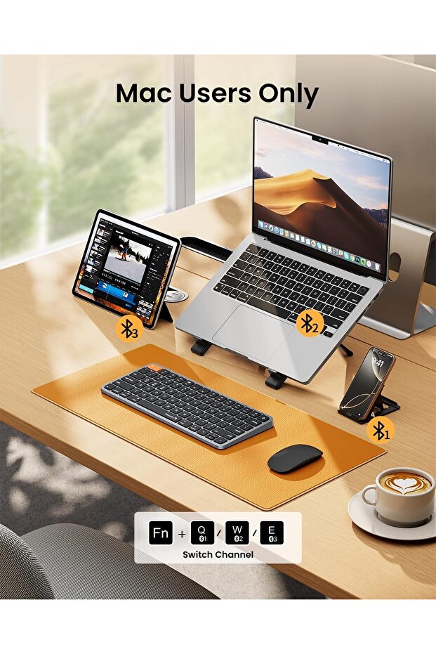 Backlit Compact Wireless Keyboard for Mac, K90-A - 3