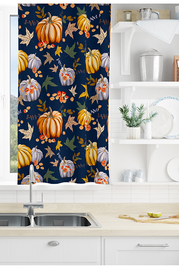 ستارة خلفية بتصميم اليقطين ذات الجناح الواحد - 1