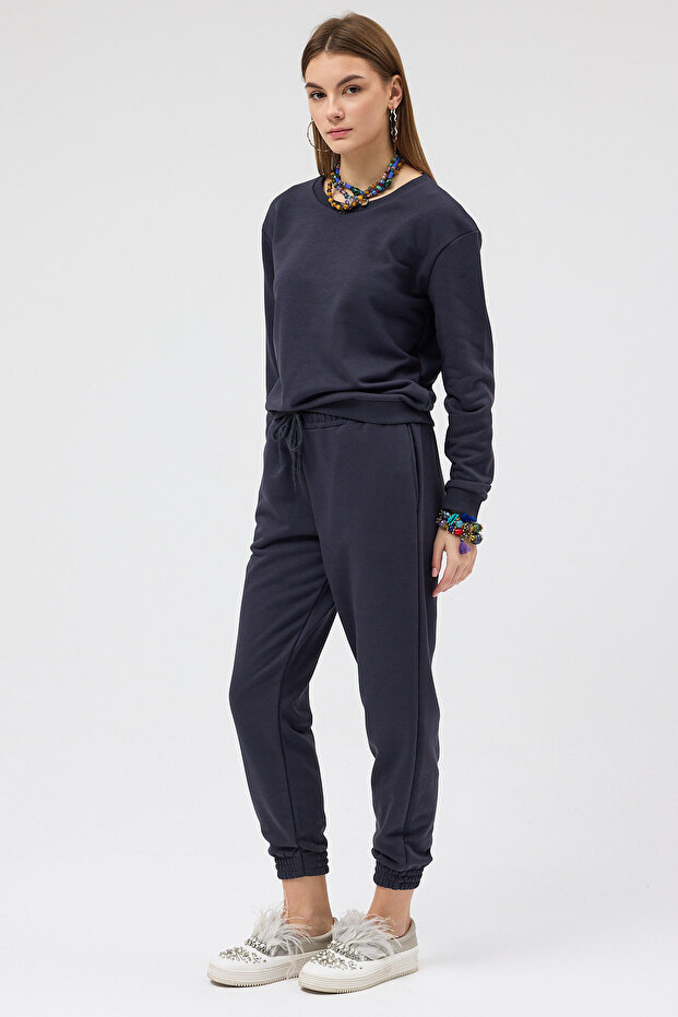 Women's 3 Thread Non-Shardon Cotton Anthracite Sweatpants