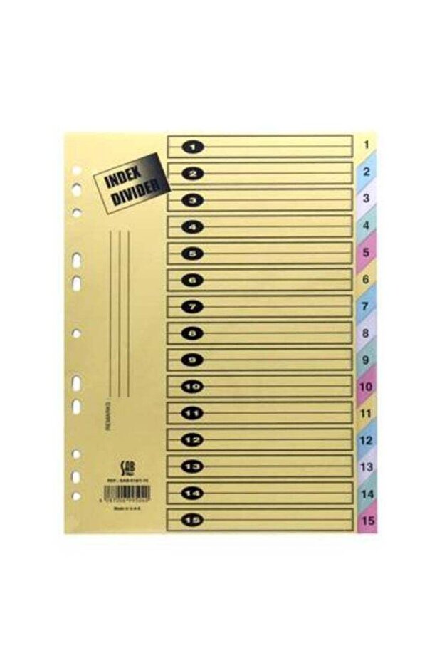 Separators Bristol - A4 Size - 15 Colored - 1