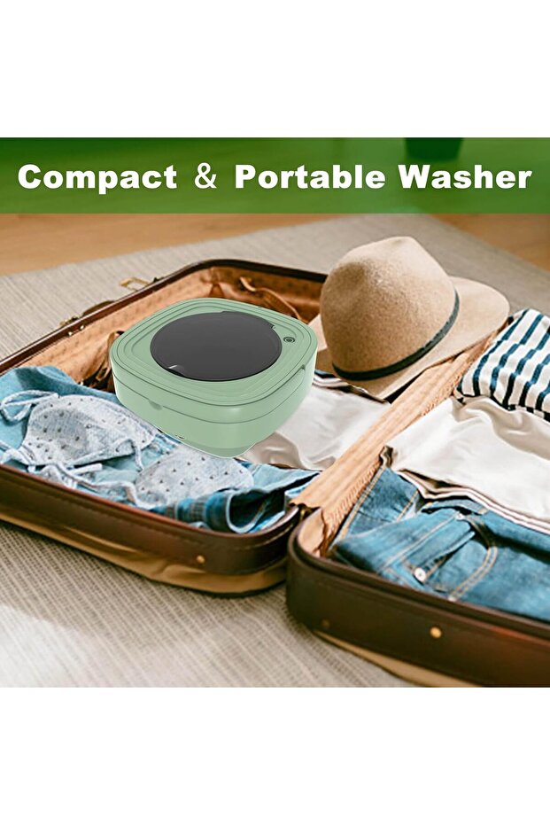 غسالة هوكور المحمولة القابلة للطي، سعة 8 لترات، غسالة صغيرة مزودة بوظيفة التجفيف للملابس الداخلية - 8