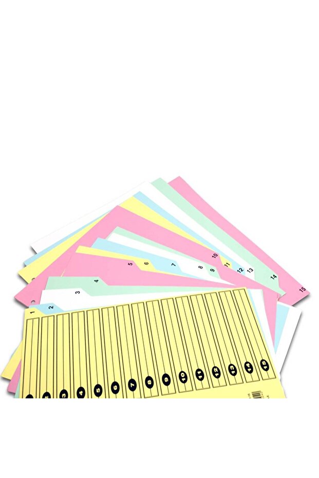 Separators Bristol - A4 Size - 15 Colored - 3