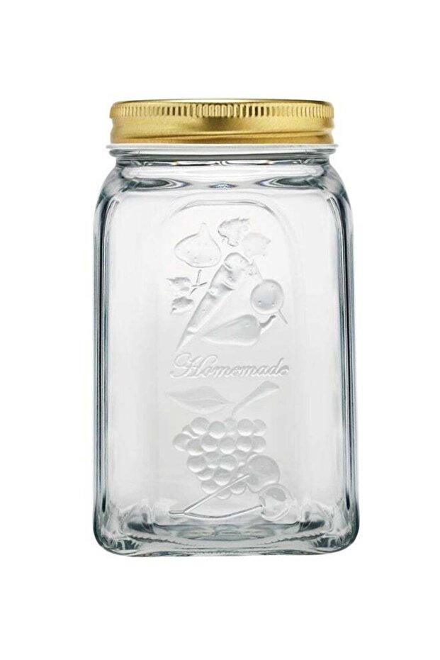Pasabahce Jar Clear/Gold 1Liters
