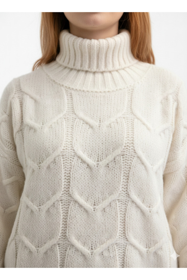 Ekru Kalın Kazak - 4