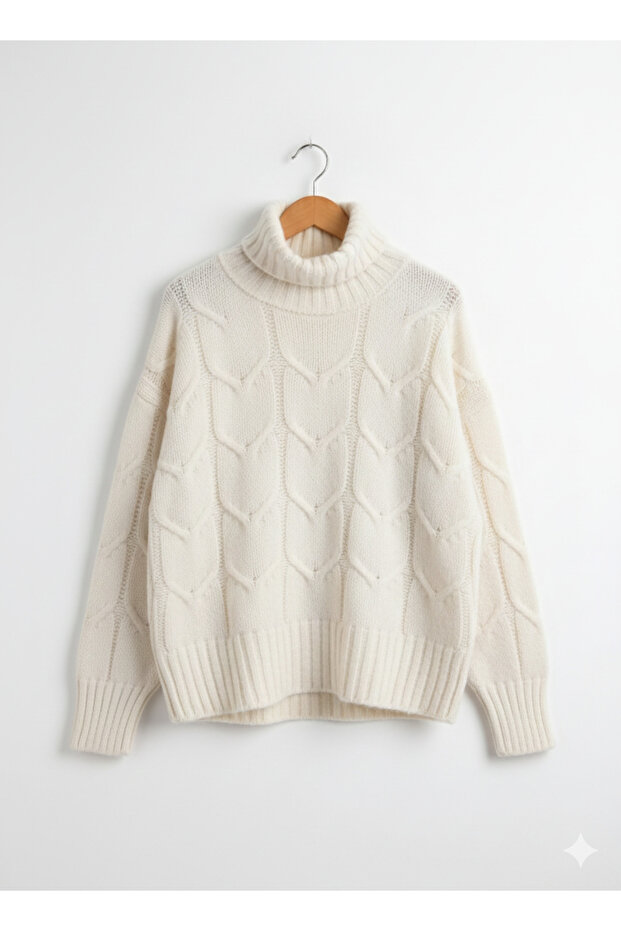 Ekru Kalın Kazak - 1