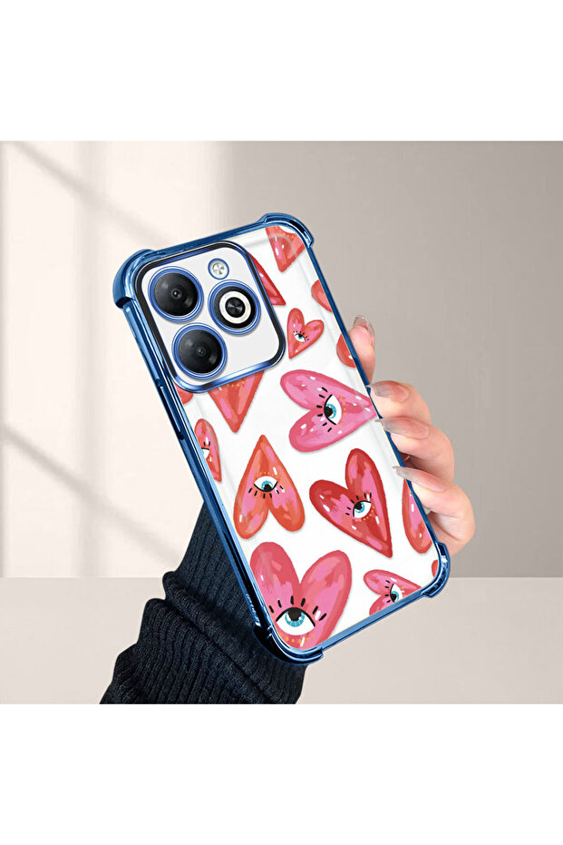 حافظة حماية شفافة من السيليكون متوافقة مع تكنو سبارك 20/20C بنمط العين الشريرة - 4