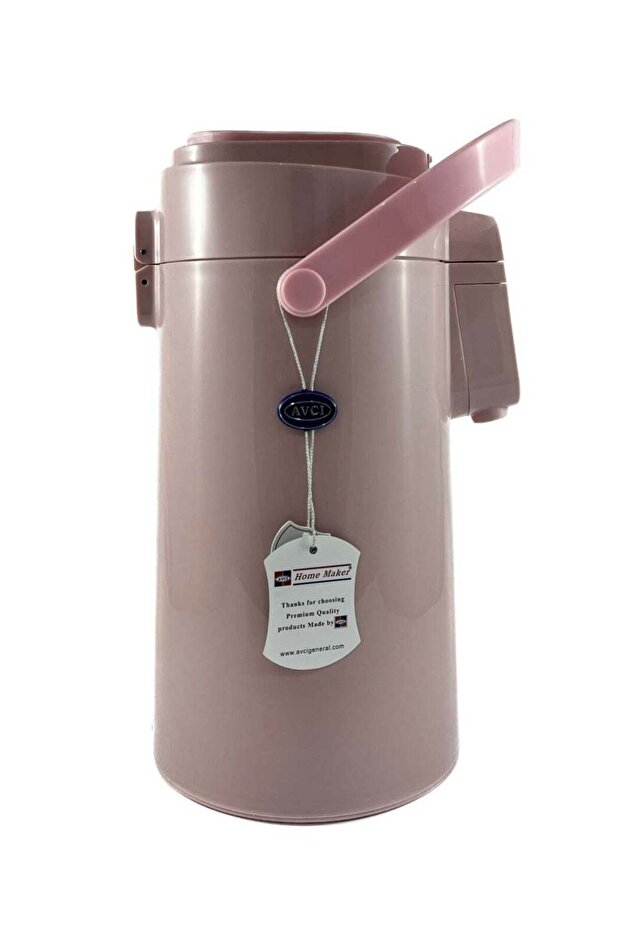 Tea & Coffee Vacuum Flask With Pump, Insulated Double Wall Glass, 2.2 Litre Capacity, Pin