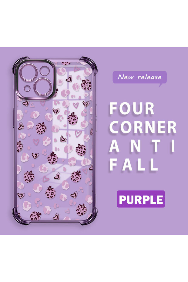 حافظة حماية من السيليكون الشفاف المتوافقة مع iPhone 15 بأنماط الفراولة - 1