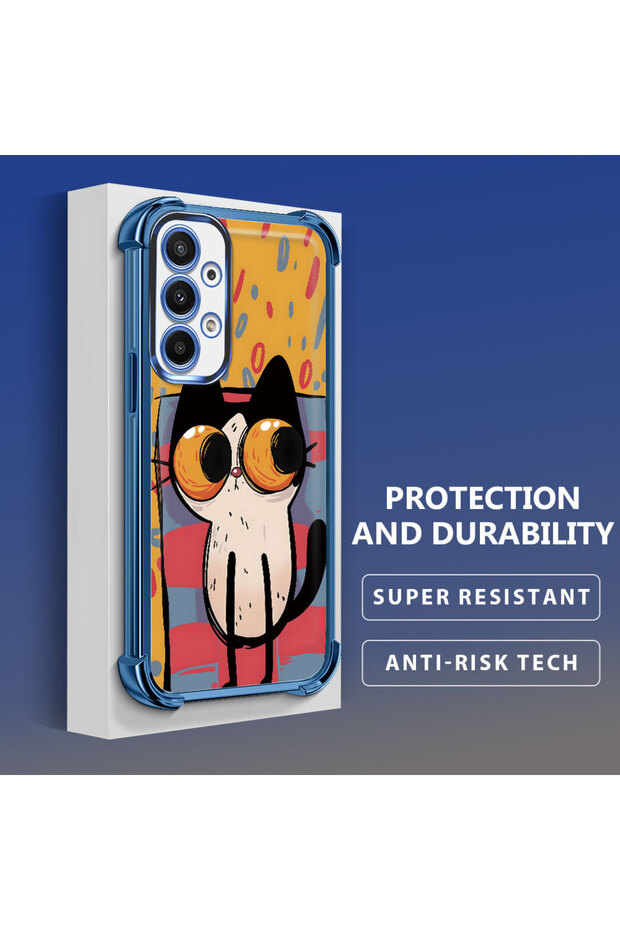 Samsung Galaxy A23 Compatible Transparent Silicone Flutter Protective Case Kitten Patterns