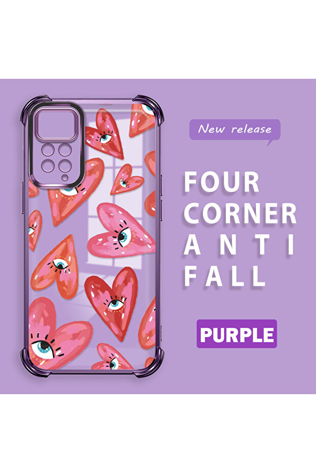 حافظة حماية من السيليكون الشفاف المتوافقة مع هاتف Xiaomi Redmi Note 11 Pro بنمط العين الشريرة - 1