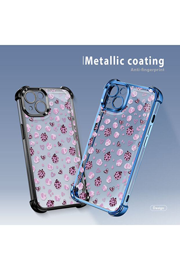 حافظة واقية من السيليكون الشفاف المتوافقة مع هاتف iPhone 16 Pro بأنماط الفراولة - 8