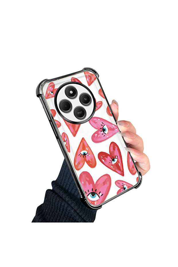 حافظة حماية من السيليكون الشفاف المتوافقة مع هاتف Xiaomi Redmi A4 بنمط العين الشريرة - 2