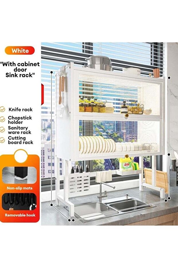 3 Tier Stainless Steel Length Expandable Kitchen Dish Rack