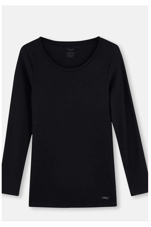 Kadın 0 Yaka Uzun Kol Termal / %47 Viloft %47 Polyester %6 Elastan Tek Üst - 5