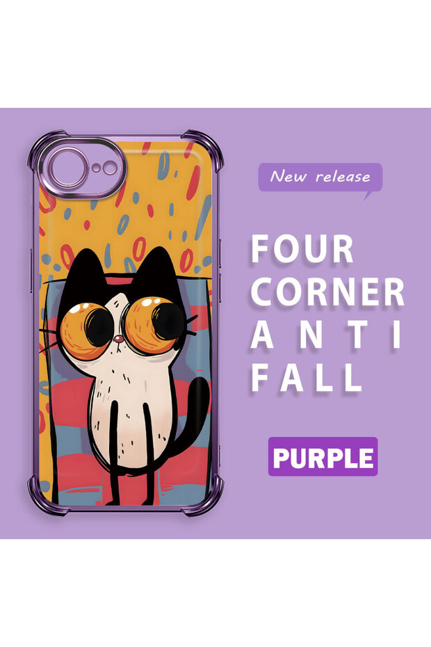 حافظة واقية من السيليكون الشفاف المتوافقة مع هاتف iPhone 16e بأنماط القطط الصغيرة - 2